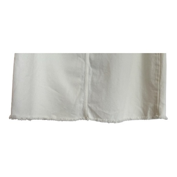 NWT Madi Pilcro Front Split White Denim Skirt - Raw Hem Size 6 - Picture 7 of 10